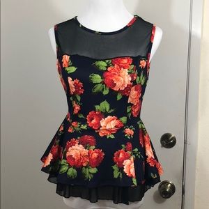 Gorgeous Floral Peplum Blouse